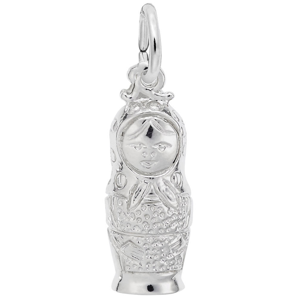 Small Matryoshka Doll Charm - Russian Travel Souvenir Jewelry 8428