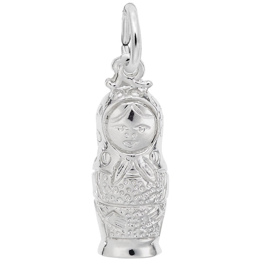 Small Matryoshka Doll Charm - Russian Travel Souvenir Jewelry 8428