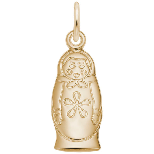 Matryoshka Doll Flat Back Charm - Russian Travel Souvenir 8430
