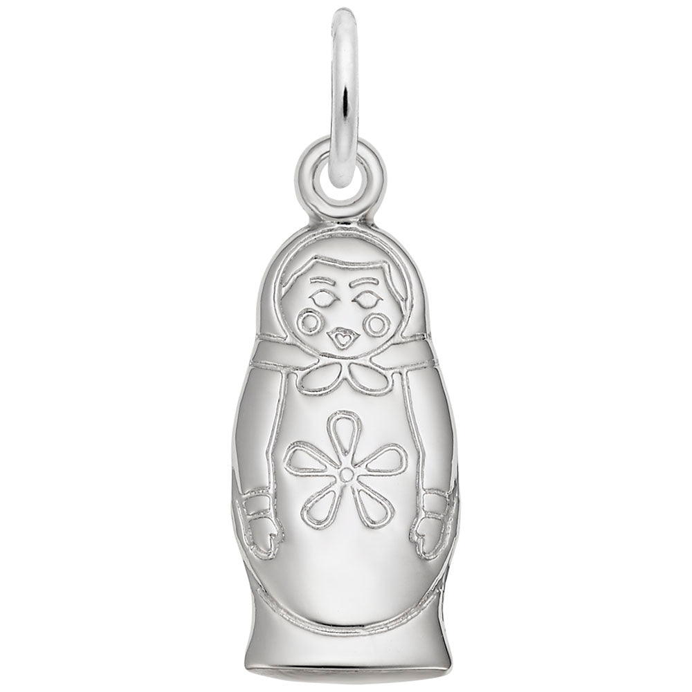 Matryoshka Doll Flat Back Charm - Russian Travel Souvenir 8430