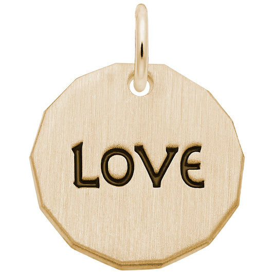 Personalized Love Tag Charm for Engravable Engagement Gifts 8431