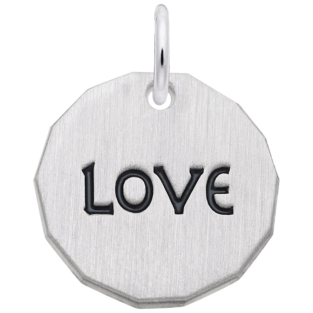 Personalized Love Tag Charm for Engravable Engagement Gifts 8431