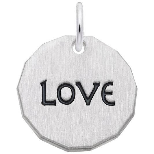 Personalized Love Tag Charm for Engravable Engagement Gifts 8431