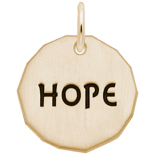 Hope Tag Charm for Charitable Causes - Rembrandt Charms 8434
