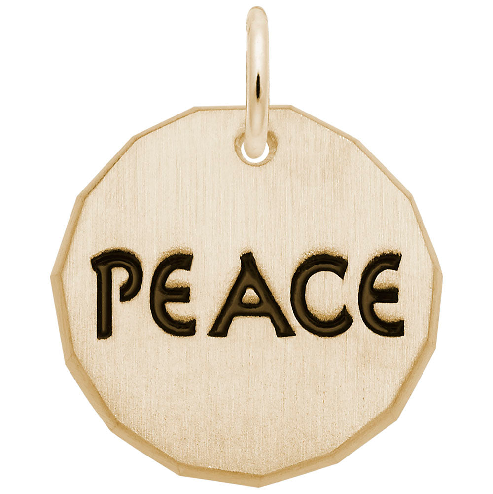 Peace Tag Charm - Elegant Symbol of Harmony and Tranquility 8435
