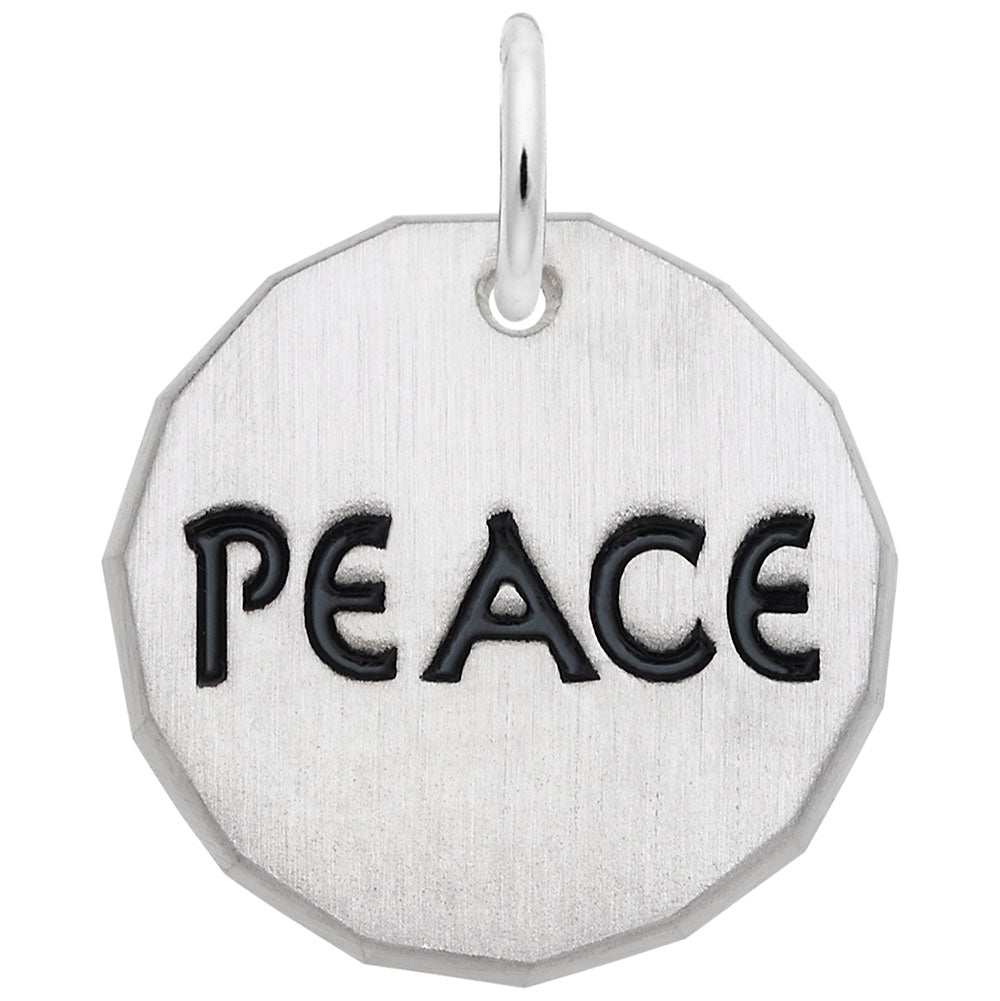 Peace Tag Charm - Elegant Symbol of Harmony and Tranquility 8435