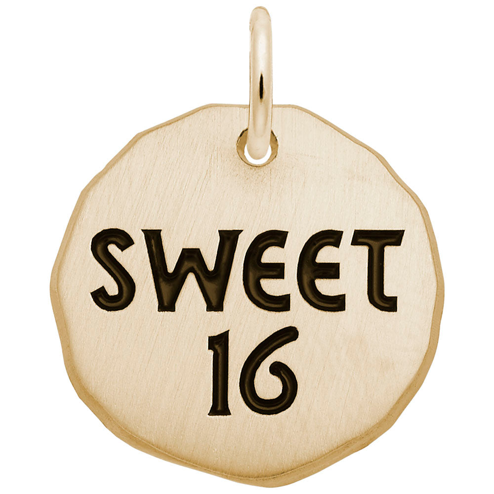 Sweet Sixteen Tag Charm - Personalized Disc Charm for Celebrations 8436