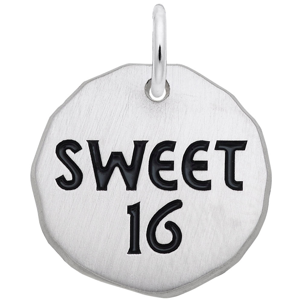 Sweet Sixteen Tag Charm - Personalized Disc Charm for Celebrations 8436