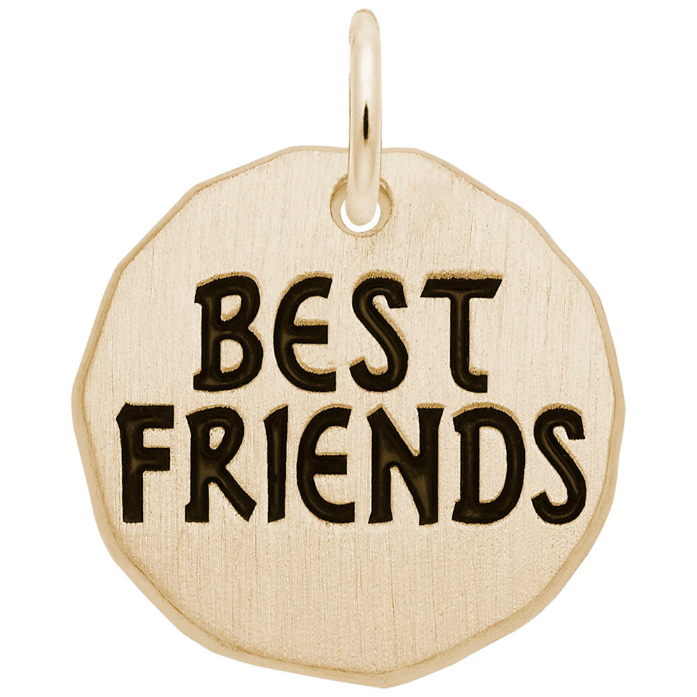Best Friends Tag Charm - Meaningful Friendship Jewelry Gift 8437
