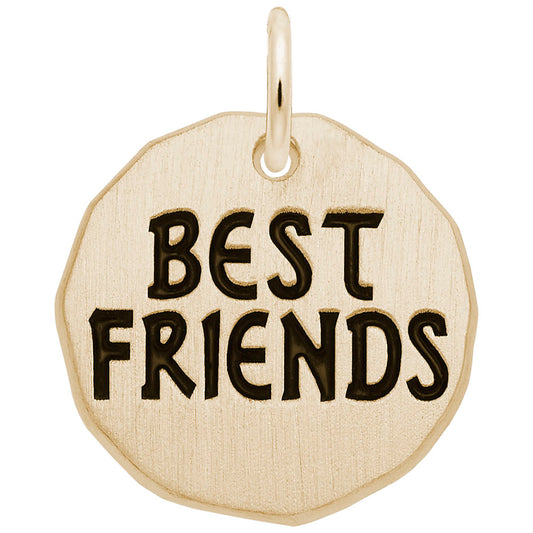 Best Friends Tag Charm - Meaningful Friendship Jewelry Gift 8437