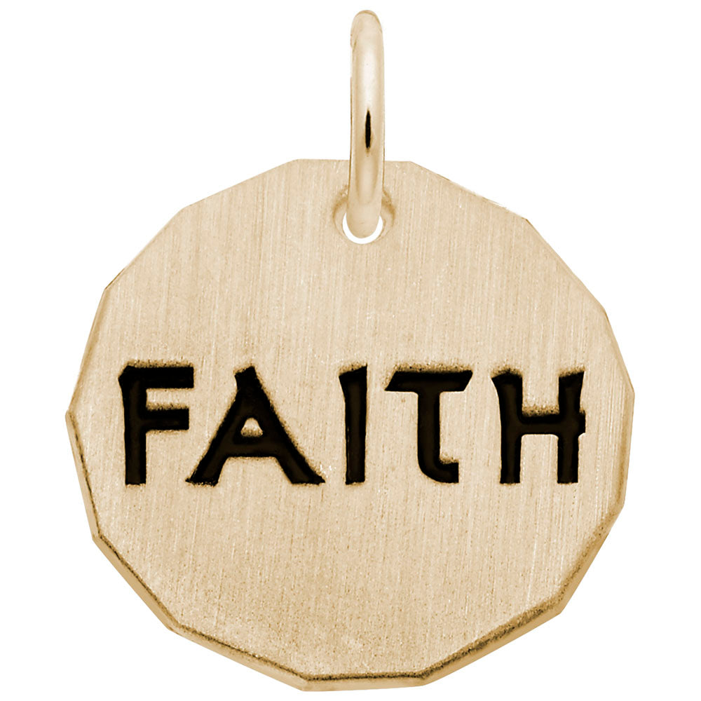 Faith Tag Charm - Inspirational Symbol for Hope & Belief 8438