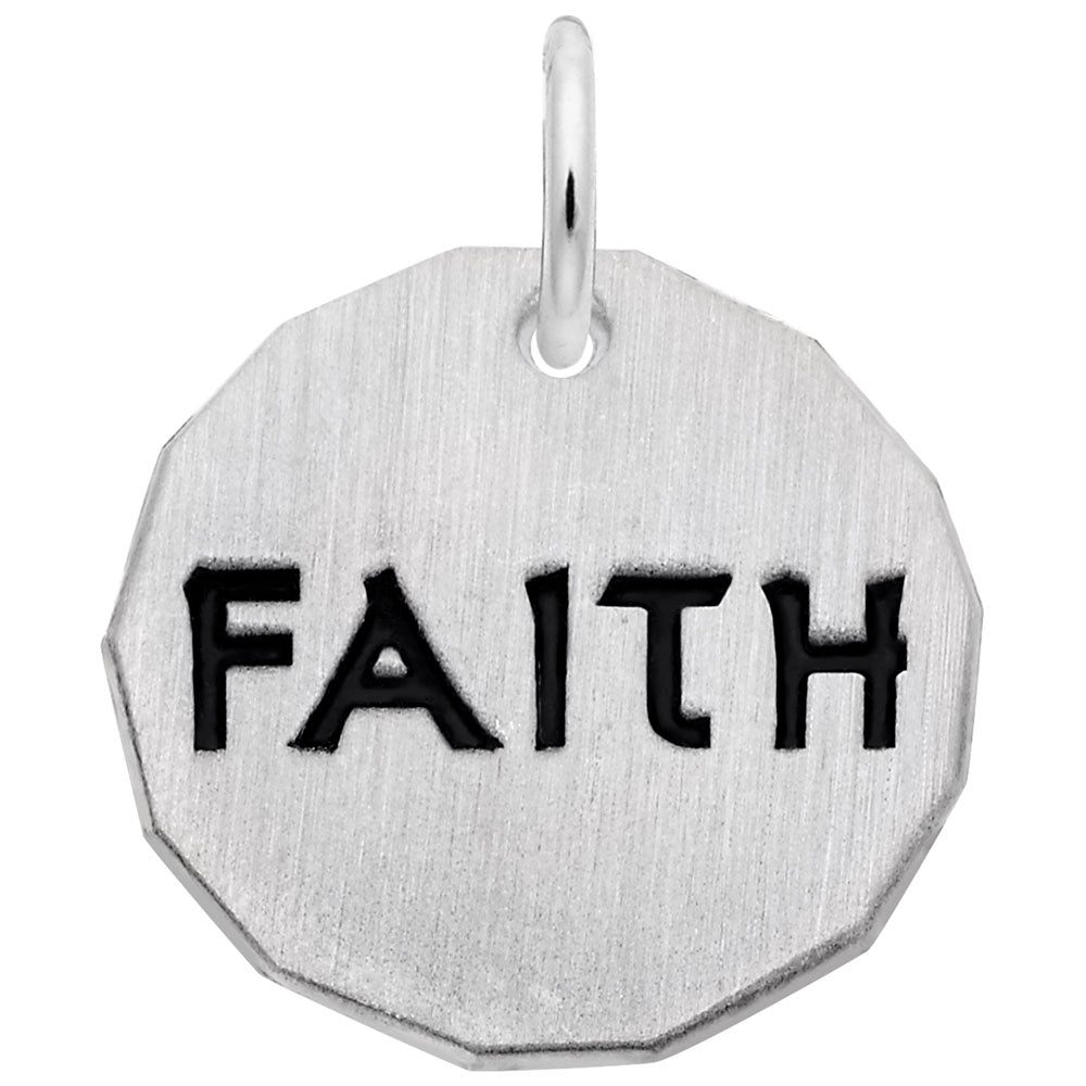 Faith Tag Charm - Inspirational Symbol for Hope & Belief 8438