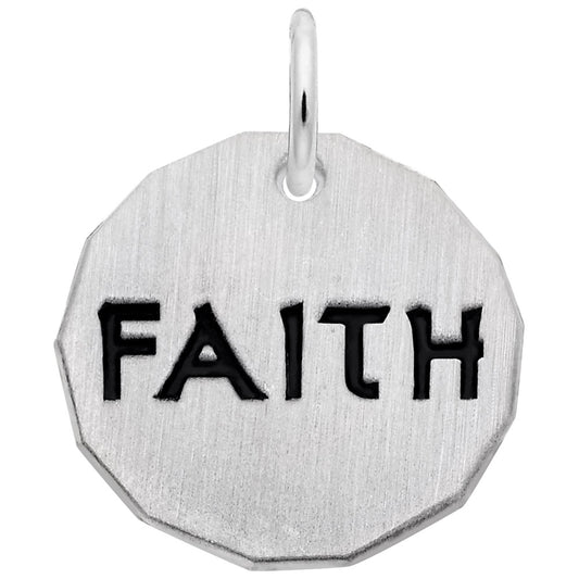 Faith Tag Charm - Inspirational Symbol for Hope & Belief 8438