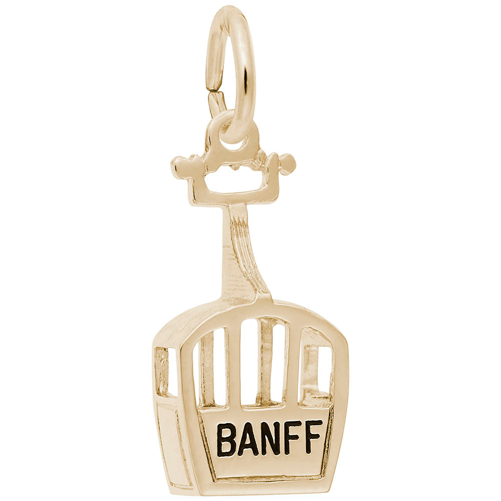 Banff Skiing Gondola Charm - Alberta Travel Souvenir Jewelry 8439