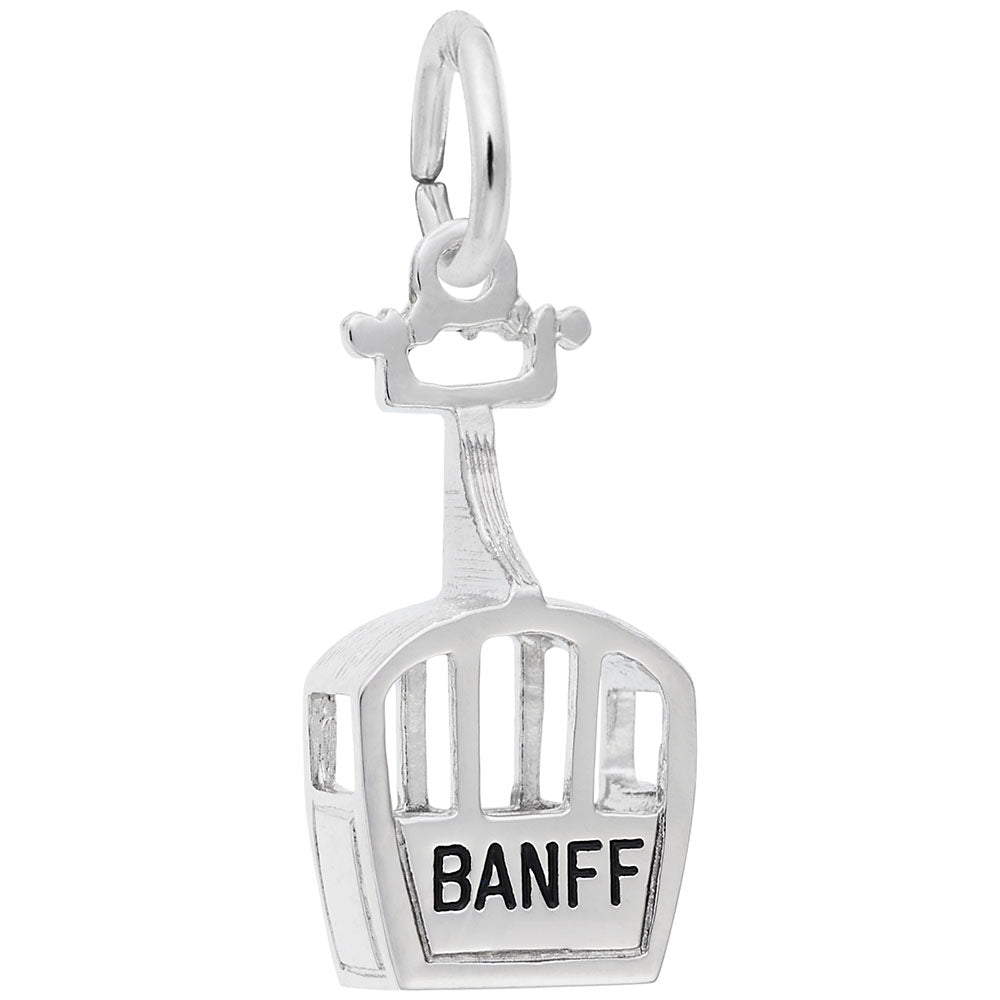 Banff Skiing Gondola Charm - Alberta Travel Souvenir Jewelry 8439
