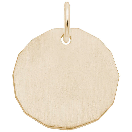 Customizable Blank Tag Charm for Personalized Jewelry Designs 8440