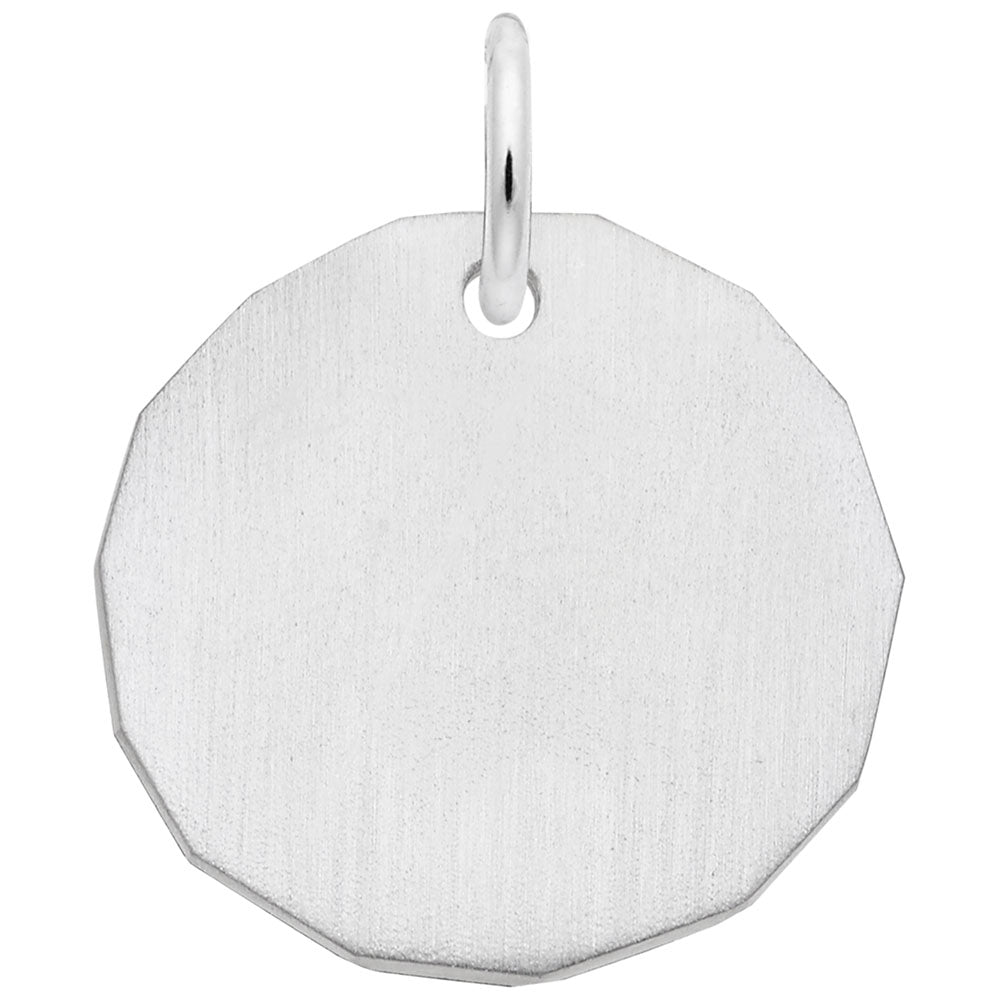 Customizable Blank Tag Charm for Personalized Jewelry Designs 8440
