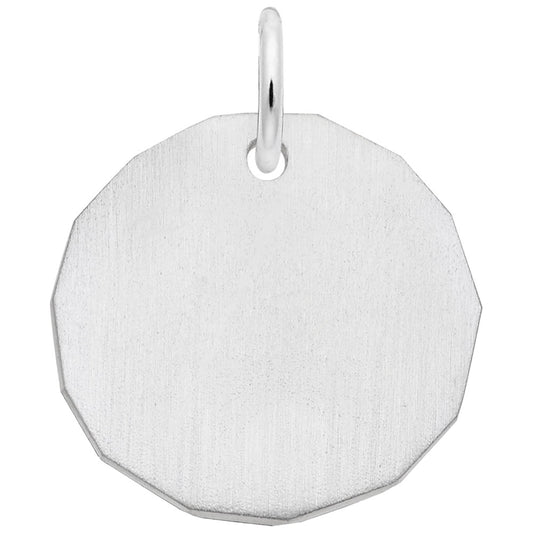 Customizable Blank Tag Charm for Personalized Jewelry Designs 8440