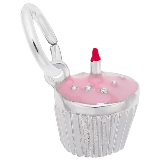 Delightful Cupcake with Candle Charm for Birthday Celebrations 8452