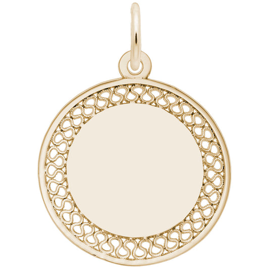 Medium Filigree Disc Charm