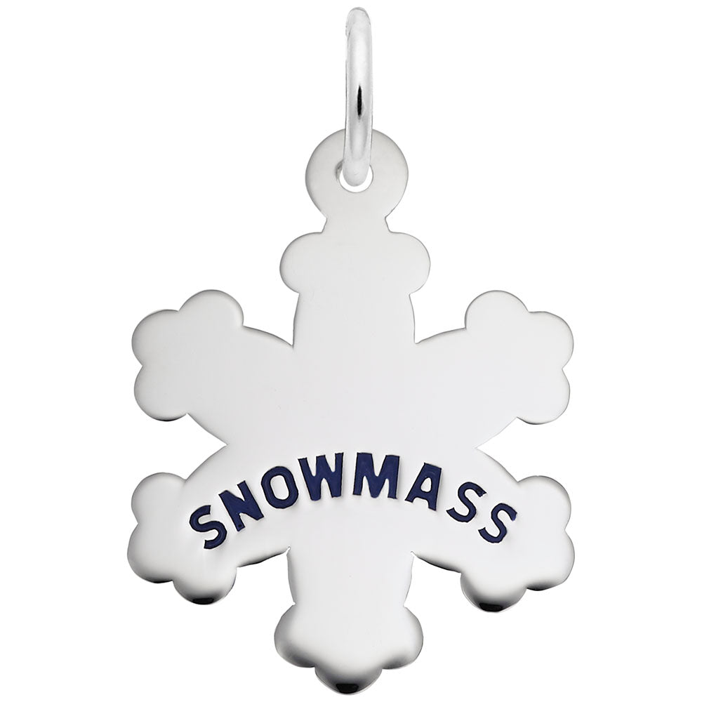 Snowmass Snowflake Charm - Colorado Travel Jewelry Keepsake 8472