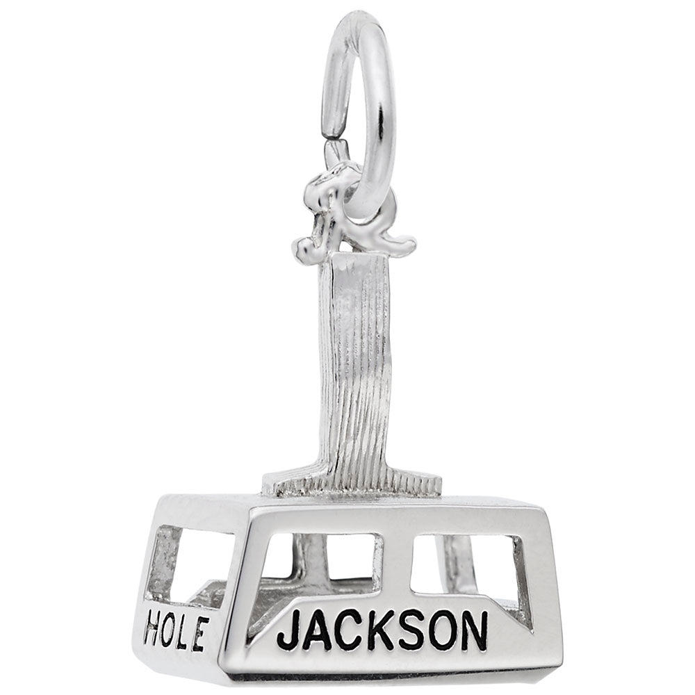 Jackson Hole Gondola Charm - Travel Souvenir Jewelry for Adventurers 8473