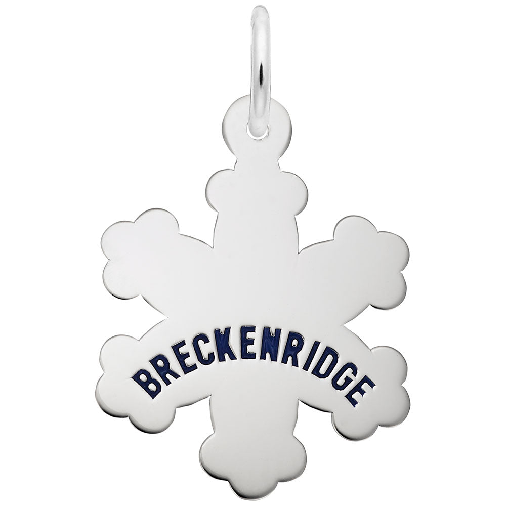 Breckenridge Snowflake Charm - Colorado Travel Jewelry Keepsake 8478