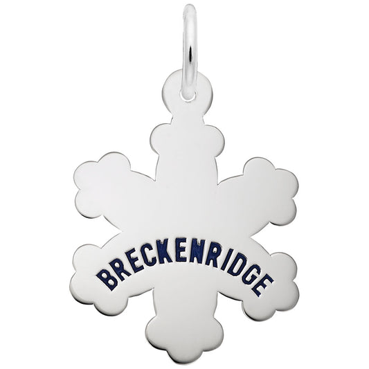 Breckenridge Snowflake Charm - Colorado Travel Jewelry Keepsake 8478