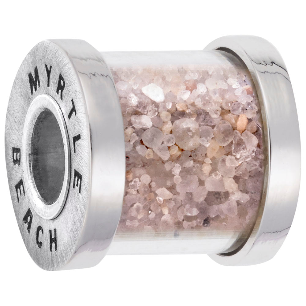 Myrtle Beach Sand Capsule Bead Charm for Travel Lovers 8479