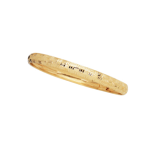 Royal Chain 10K Gold 6mm Diamond Cut Bangle 85BG