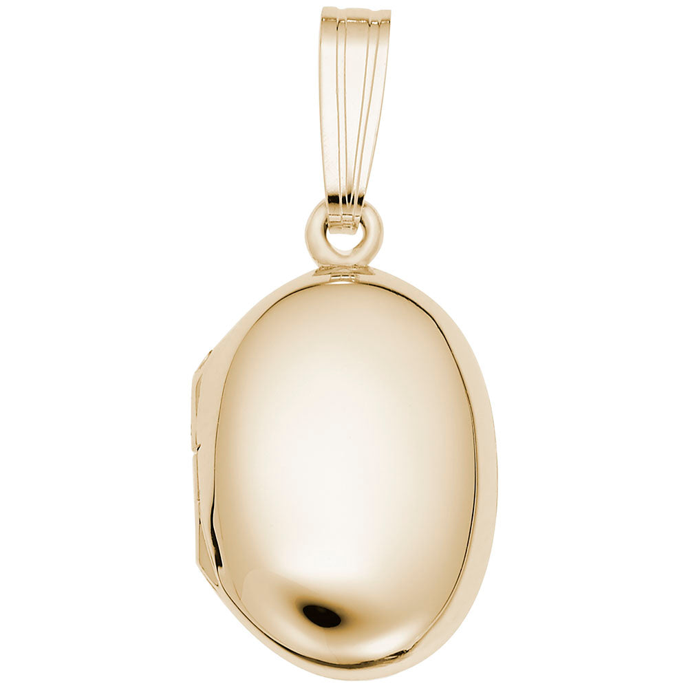 Custom Oval Locket Charm - Personalized Jewelry Keepsake Gift 8602