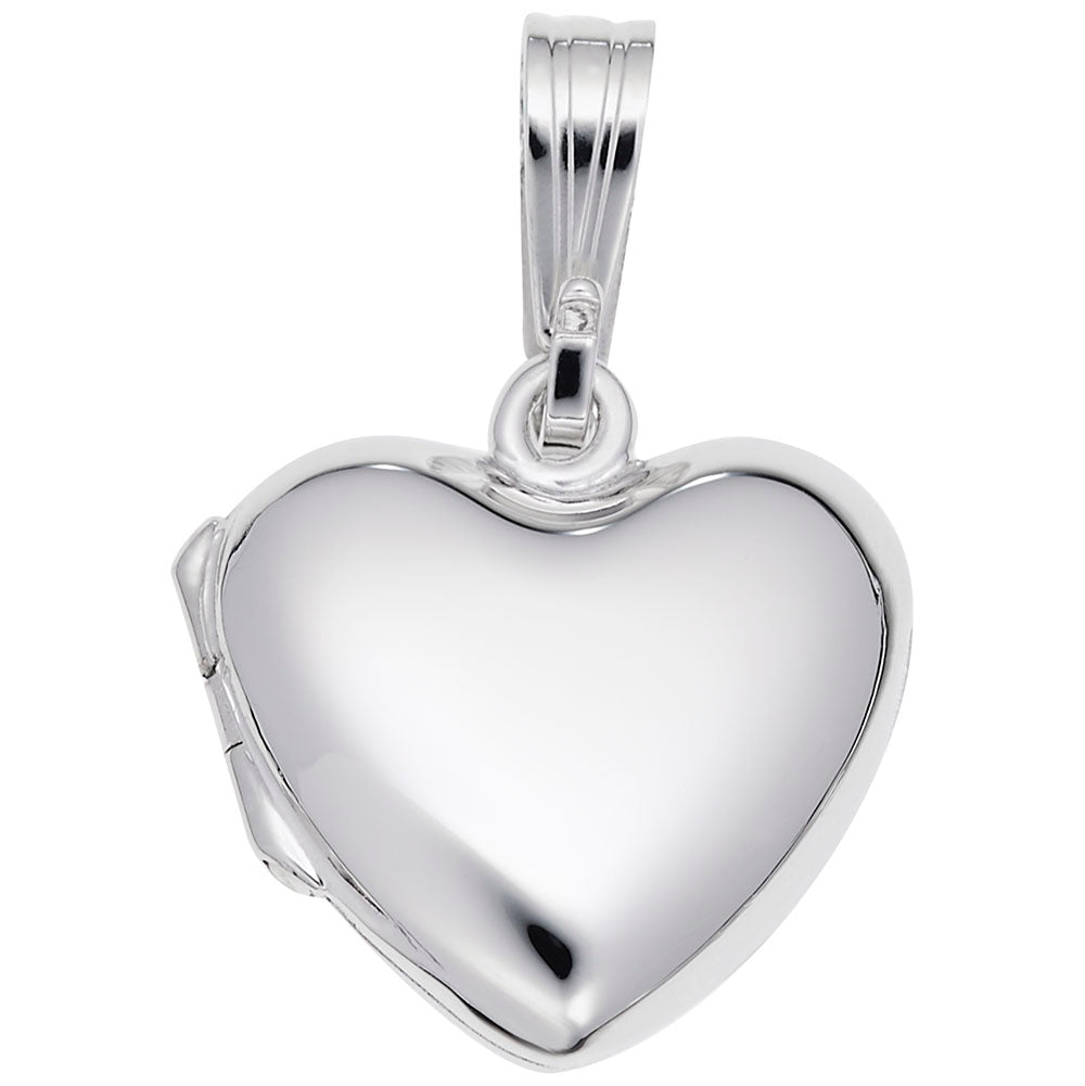 Personalized Heart Locket Charm - Custom Engraved Keepsake Jewelry 8606
