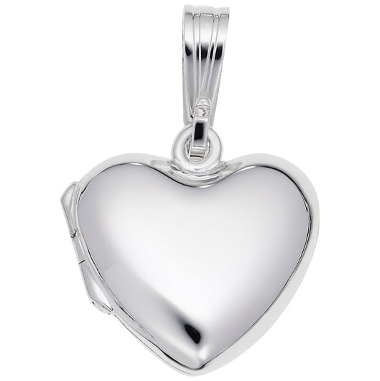 Personalized Heart Locket Charm - Custom Engraved Keepsake Jewelry 8606