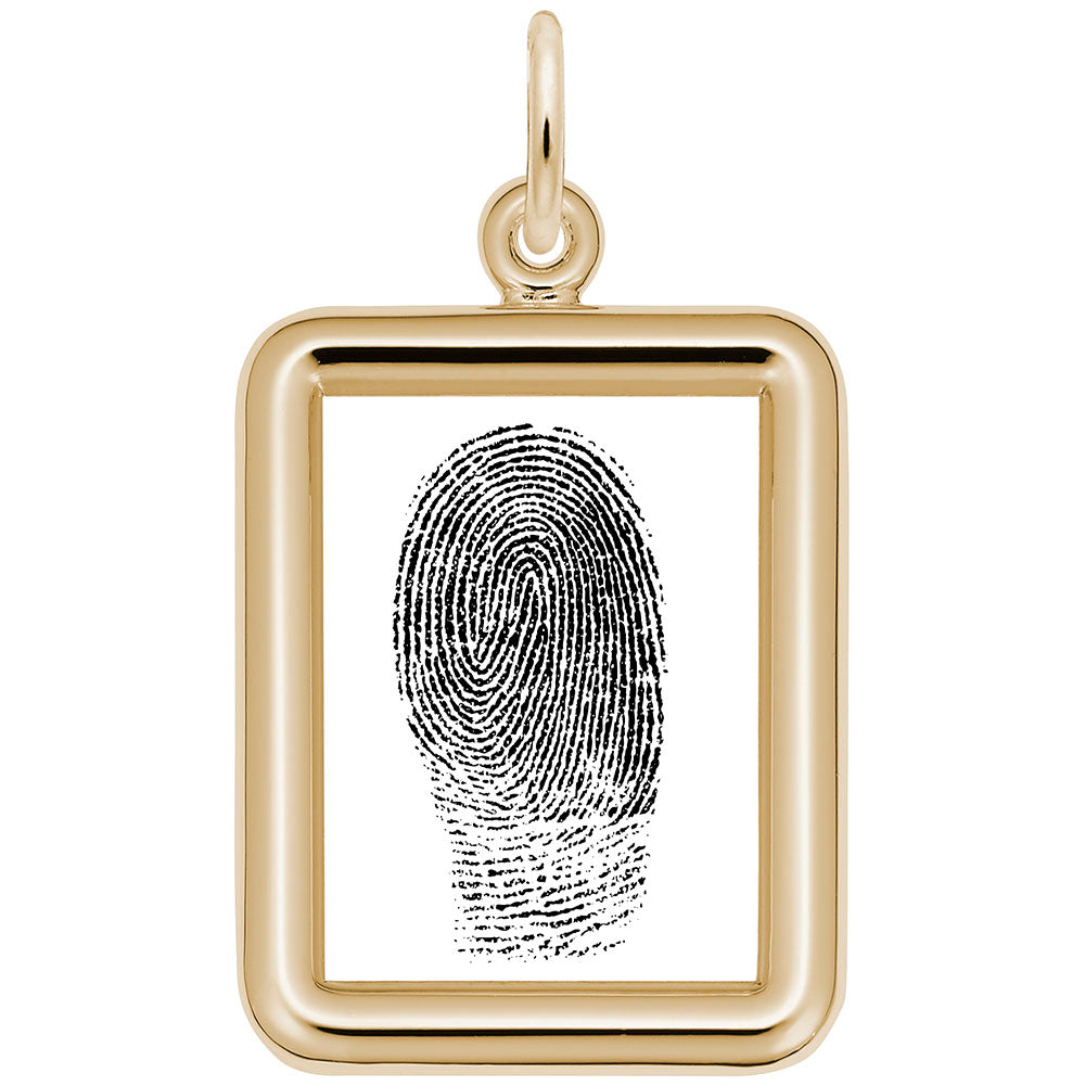 Custom Vertical Round Corner Rectangle Photo Art Charm - Rembrandt 8611