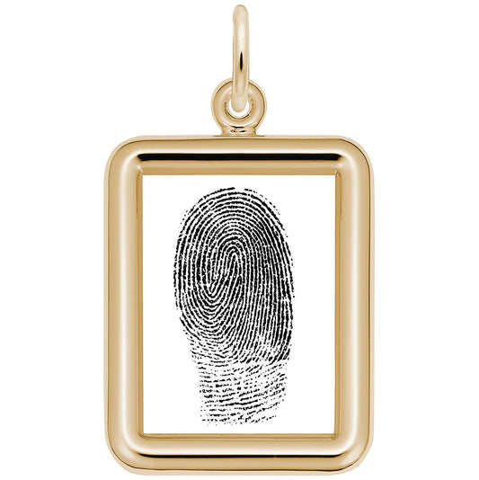 Custom Vertical Round Corner Rectangle Photo Art Charm - Rembrandt 8611