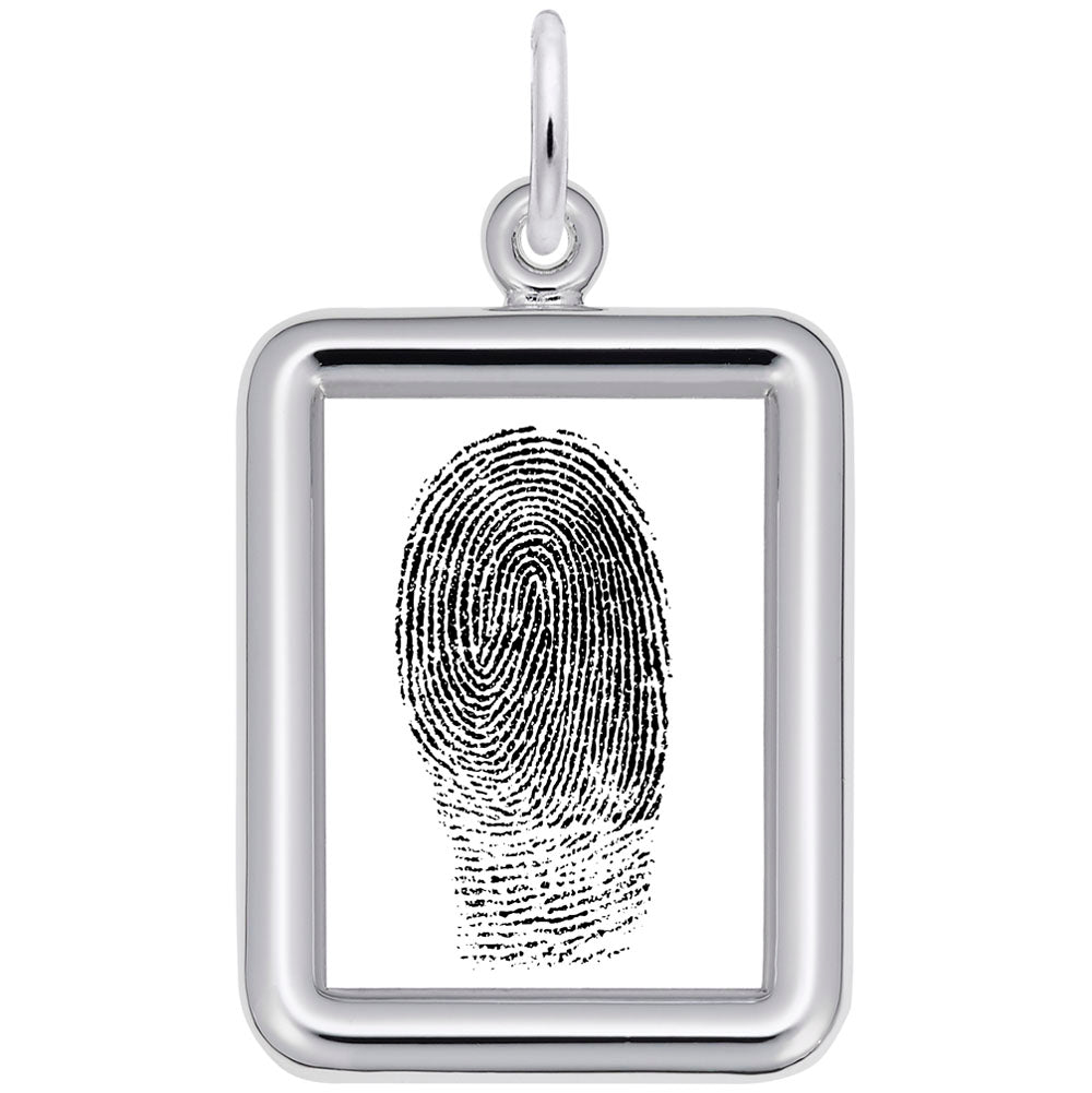 Custom Vertical Round Corner Rectangle Photo Art Charm - Rembrandt 8611