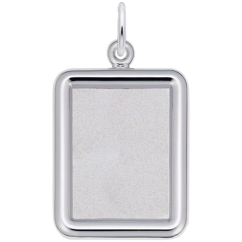 Custom Vertical Round Corner Rectangle Photo Art Charm - Rembrandt 8611