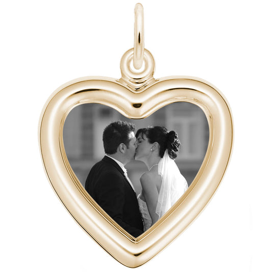 Personalized Small Heart Photo Art Charm for Memorable Moments 8613