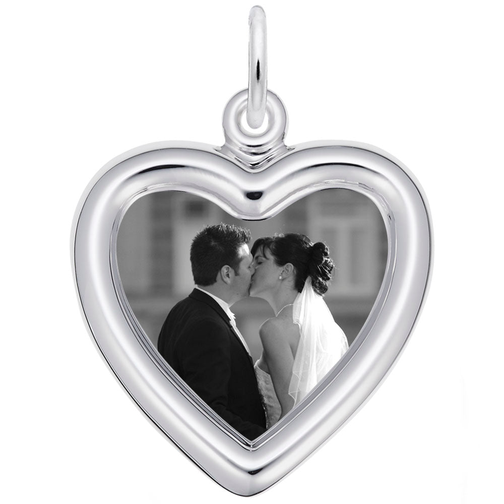 Personalized Small Heart Photo Art Charm for Memorable Moments 8613