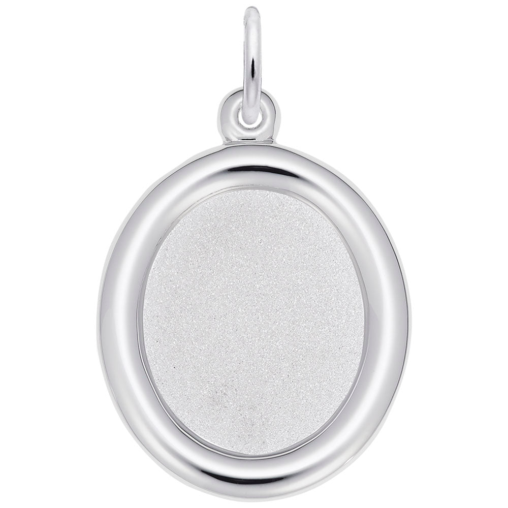 Personalized Small Oval Photo Art Charm for Memorable Moments 8615