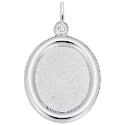 Personalized Small Oval Photo Art Charm for Memorable Moments 8615