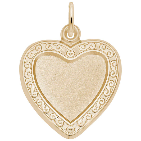 Heart Scroll Photoart Charm