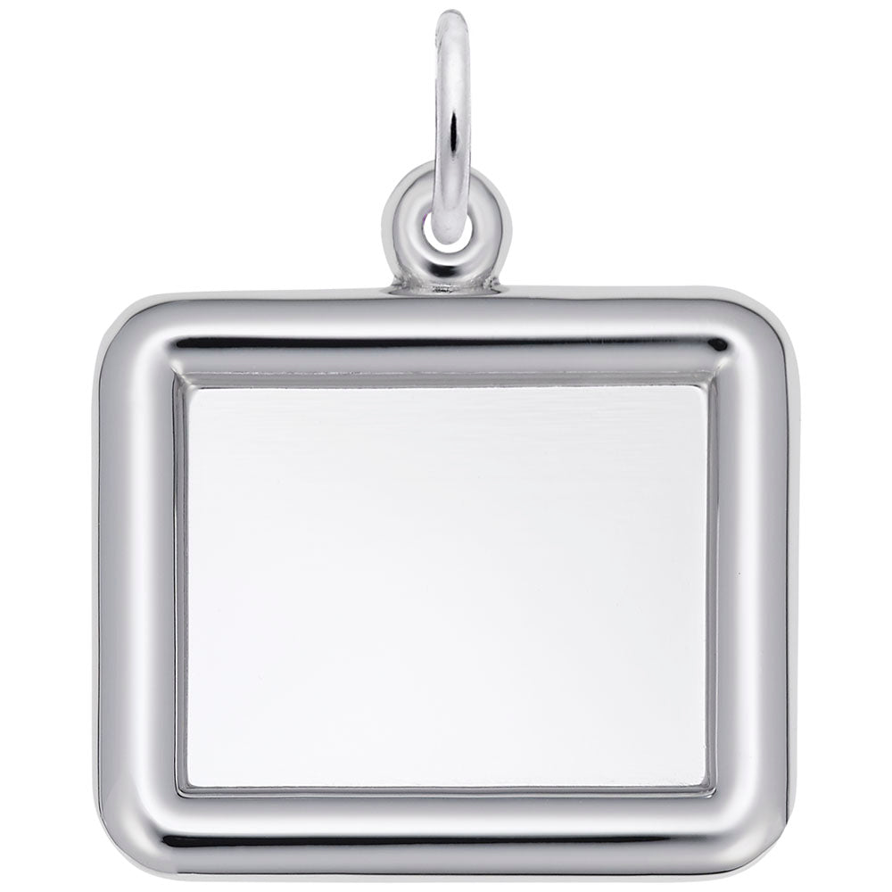 Custom Horizontal Round Corner Rectangle Photo Art Charm 8617