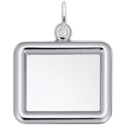 Custom Horizontal Round Corner Rectangle Photo Art Charm 8617