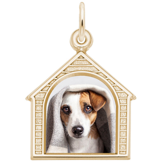 Personalized Dog House Photo Art Charm for Pet Lovers 8619