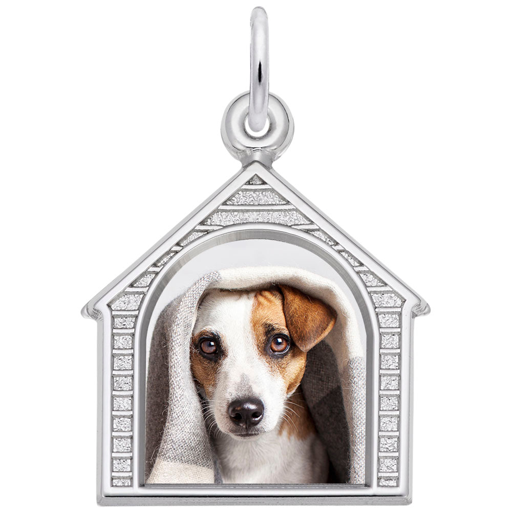 Personalized Dog House Photo Art Charm for Pet Lovers 8619