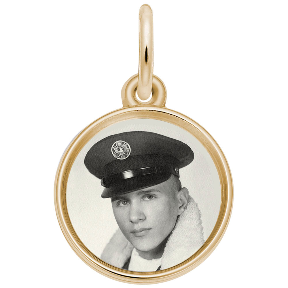 Custom Circle Photo Art Charm - Personalized Keepsake Jewelry 8621