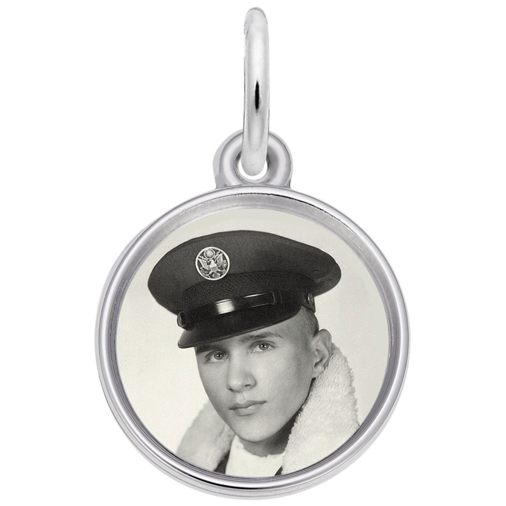 Custom Circle Photo Art Charm - Personalized Keepsake Jewelry 8621