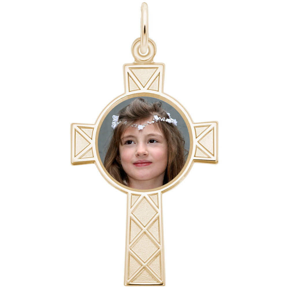 Celtic Cross Photo Art Charm - Unique Personalized Jewelry Gift 8622
