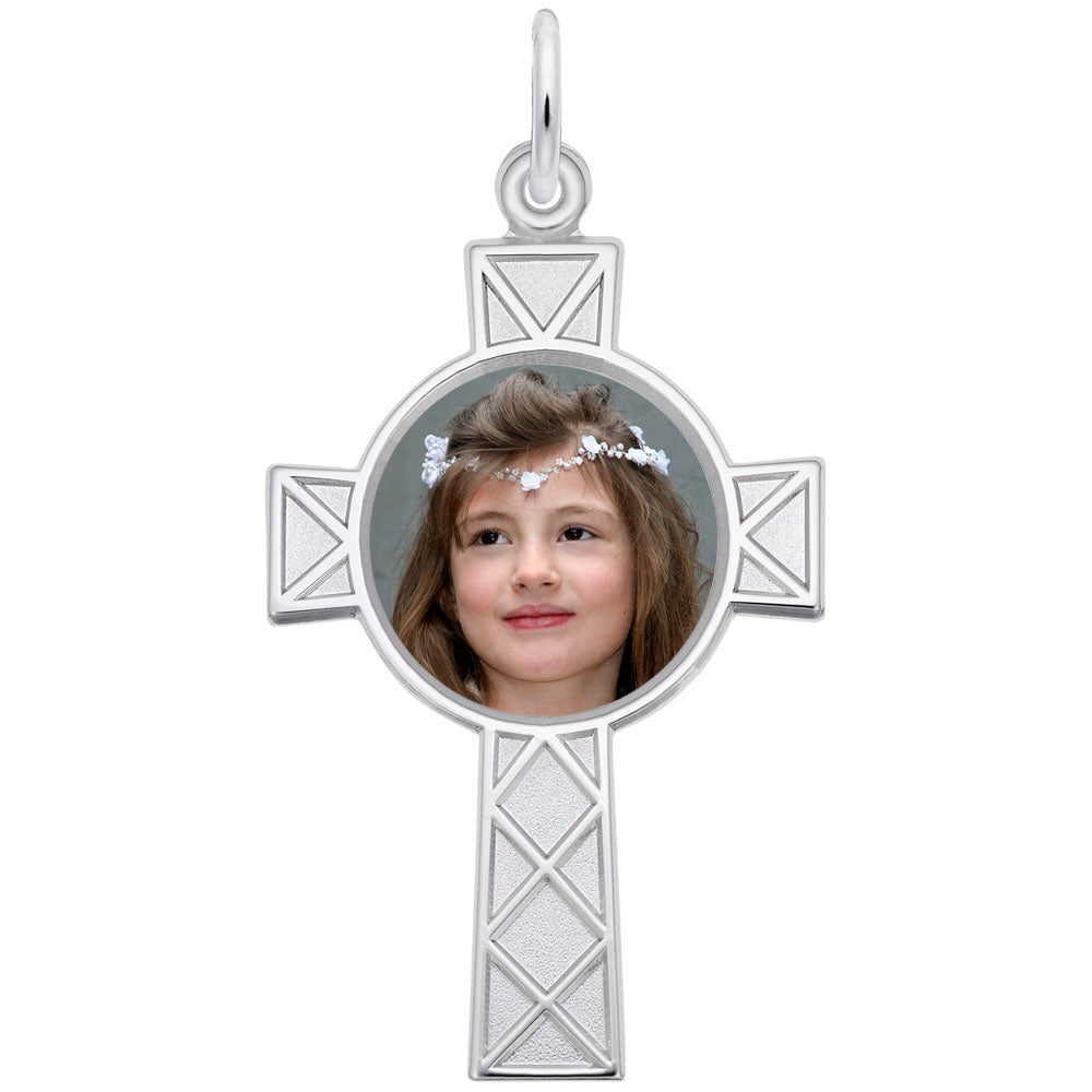Celtic Cross Photo Art Charm - Unique Personalized Jewelry Gift 8622